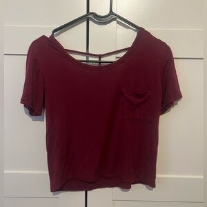 Burgundy Crop Top